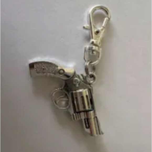 Silver Gun and Brass Knuckles Charms - Picture 2 of 7